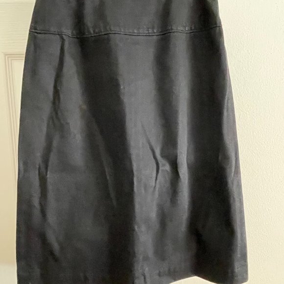 Vintage Yves Saint Laurent Rive Gauche Knee Length Black Wrap Skirt - Picture 4 of 4